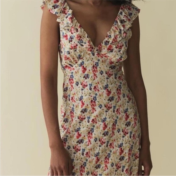 Doen silk blend Floral Sleeveless Dress NEW - Picture 3 of 7
